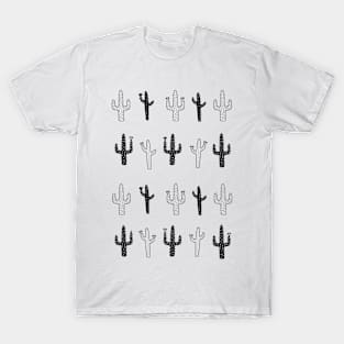 Black and White Cactus T-Shirt